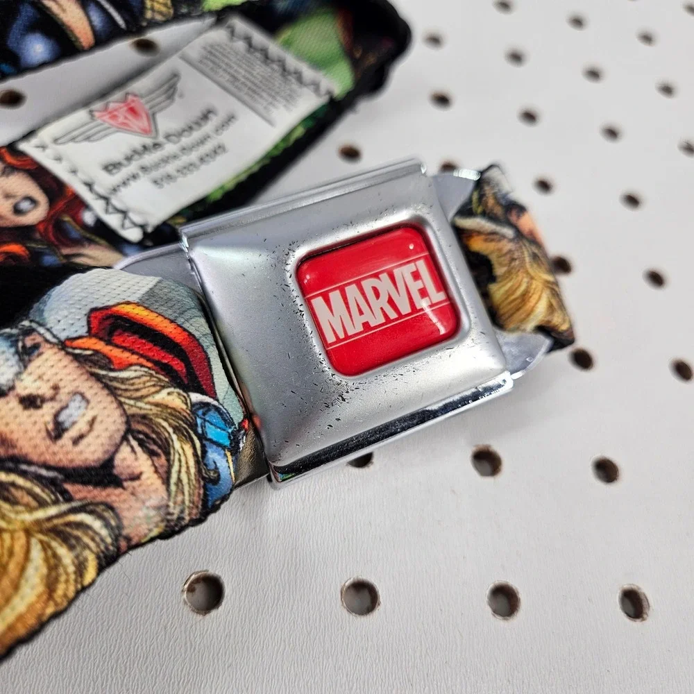 Buckle-Down Marvel Comics Avengers Seatbelt Belt Multi-Color Adjustable Unisex